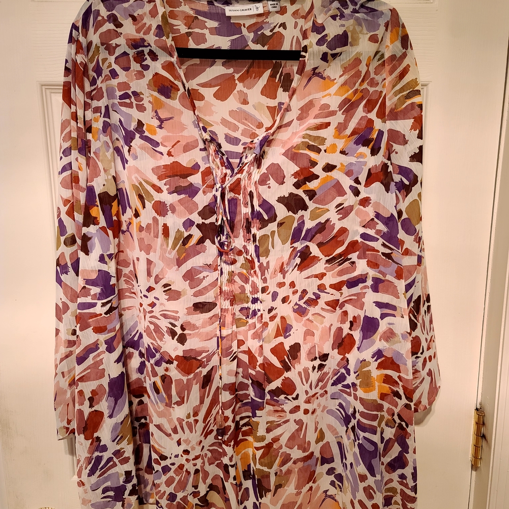 Women's Multicolor Patterned Top
